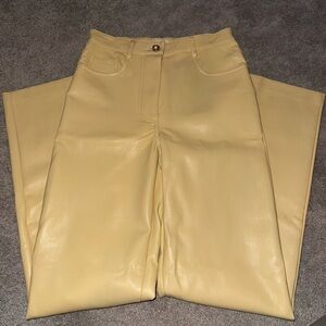 Aritzia Cream Straight Leg Pants